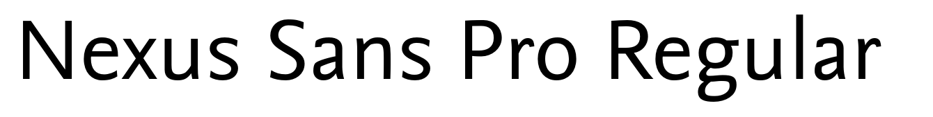 Nexus Sans Pro Regular